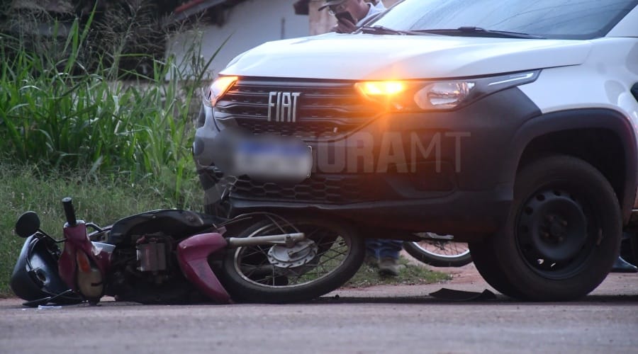 Imagem: 17388991 ac4a 40e9 b54f 7e327078d4ce Motociclista fica ferida após ser atingida por carro em cruzamento na Vila Goulart