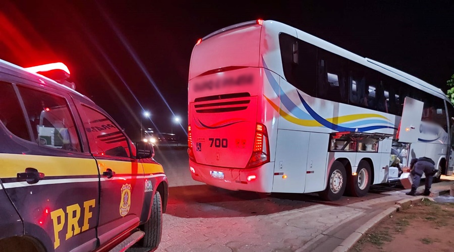 Imagem: fcb774a8 38cb 48ef b83c d5c0b036495d PRF apreende 84 tabletes de maconha escondidos em caixas de papelão em ônibus