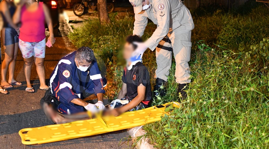 Imagem: jovem Motociclista e garupa ficam feridos em colisão com carro no Jardim Liberdade