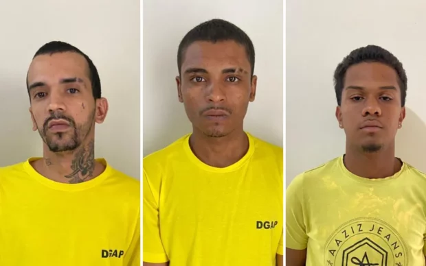 Bruno Gomes Pamplona, Jose Douglas do Nascimento e Jonata Ricardo de Souza Alves, suspeitos de crime em Jataí, Goiás | Foto: divulgação/Polícia Civil