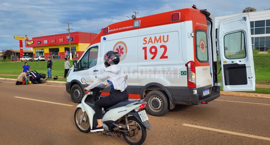 Imagem: A vitima ficou em estado gravissimo Morre jovem que caiu de moto após pneu estourar na avenida dos Estudantes