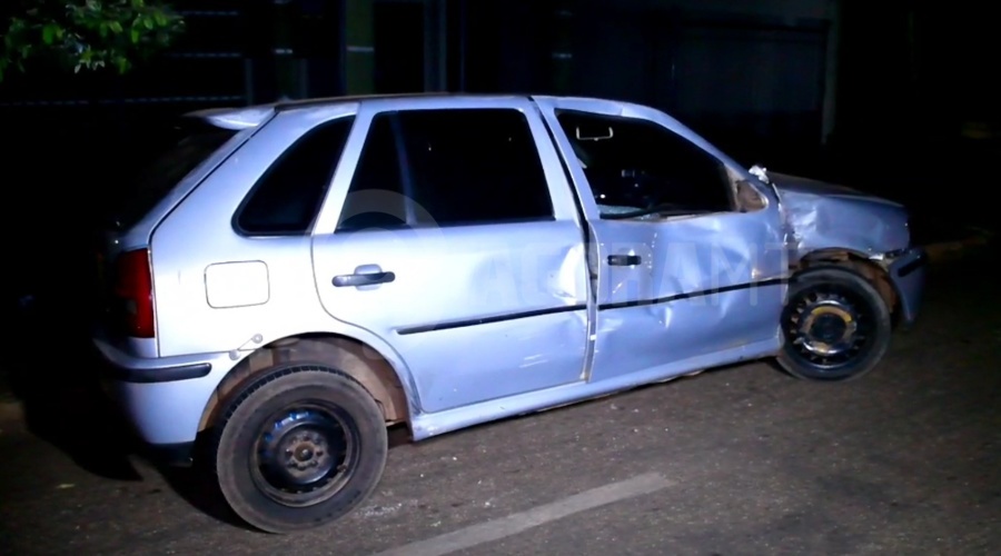 Imagem: Carro envolvido no acidente Motociclista vítima de acidente no Monte Líbano morre no Hospital Regional