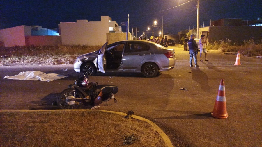 Imagem: Fatalidade em Primavera do Leste Mulher morre em acidente; filha que estava na garupa fica ferida e é socorrida