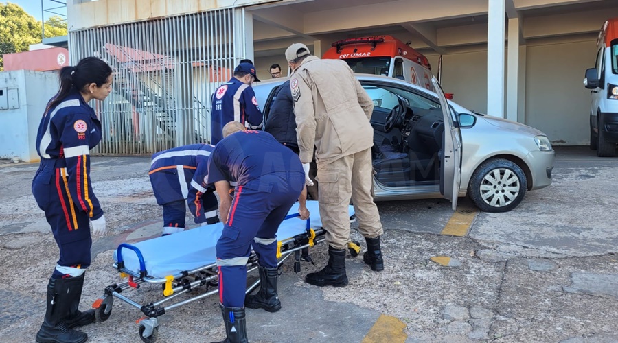 Imagem: samu 1 Homem é preso após atacar esposa com facada nas costas em Rondonópolis